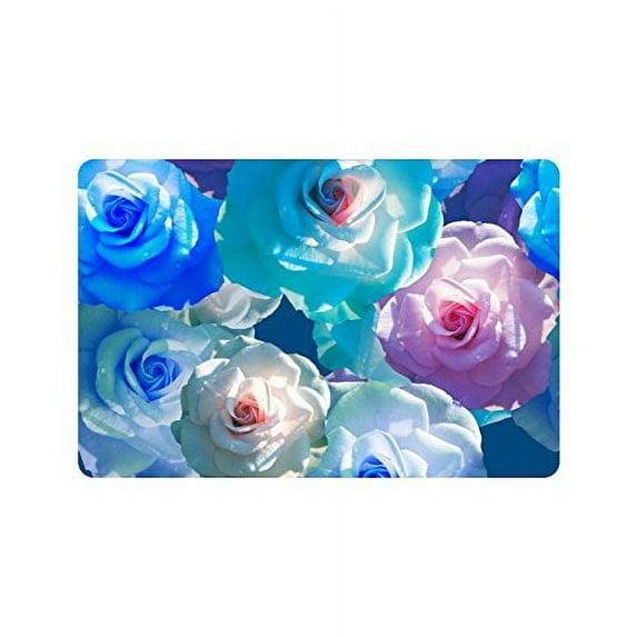 CADecor Floral Seamless Pattern Flowers Non-Slip Indoor/Outdoor Doormat 23.6x15.7 inches