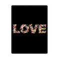 thumbnail image 1 of CADecor Flower Of Love Fleece Blanket Throws 58x80 inches, 1 of 3