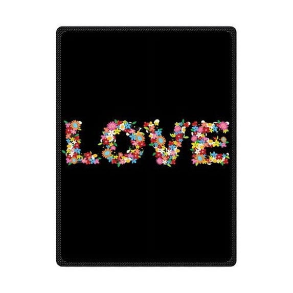 CADecor Flower Of Love Fleece Blanket Throws 58x80 inches