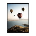thumbnail image 1 of CADecor Fly Hot Air Balloon Fleece Blanket Throws 58x80 inches, 1 of 3
