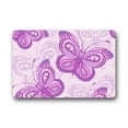 thumbnail image 1 of CADecor Flying Butterfly Pink Purple Simple and Nature Doormat Mat 23.6x15.7 inches, 1 of 2