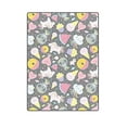 thumbnail image 1 of CADecor Funny Cartoon Unicorn Heart Donut Throw Blanket Bed Sofa Blanket 58x80 inches, 1 of 3