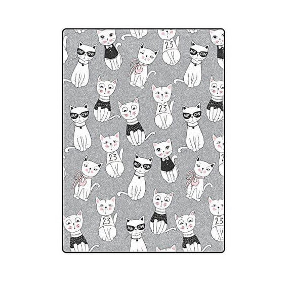 CADecor Funny Cat Throw Blanket Bed Sofa Blanket 58x80 inches