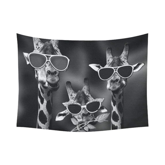 CADecor Funny Giraffe with sunglasses Wall Tapestry Wall Hanging Wall Art Home Decor 60x80 inches