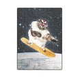 thumbnail image 1 of CADecor Funny Skateboarding Cat Throw Blanket Bed Sofa Blanket 58x80 inches, 1 of 3