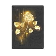 thumbnail image 1 of CADecor Glowing Golden Rose Couch Sofa or Bed Fleece Blanket Throw 58x80 inches, 1 of 3