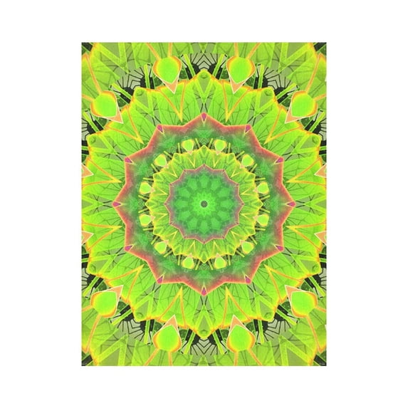 CADecor Golden Green Foliage Ferns Abstract Summer Days Wall Tapestry Wall Hanging Wall Art Home Decor 60x80 inches