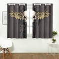 thumbnail image 1 of CADecor Gothic Punk Skull Window Treatment Panel Curtains Window Curtain Kitchen Curtain,Two Piece 26x39 Inches, 1 of 4