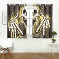 thumbnail image 1 of CADecor Gothic Punk Skull Window Treatment Panel Curtains Window Curtain Kitchen Curtain,Two Piece 26x39 Inches, 1 of 4