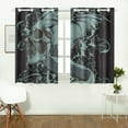 thumbnail image 1 of CADecor Gothic Punk Skull Window Treatment Panel Curtains Window Curtain Kitchen Curtain,Two Piece 26x39 Inches, 1 of 4