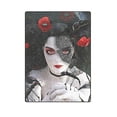 thumbnail image 1 of CADecor Gothic Woman With Surreal Poppies And Butterfly Blanket Throw Super Soft Warm Bed or Couch Blanket 58x80 inches, 1 of 2