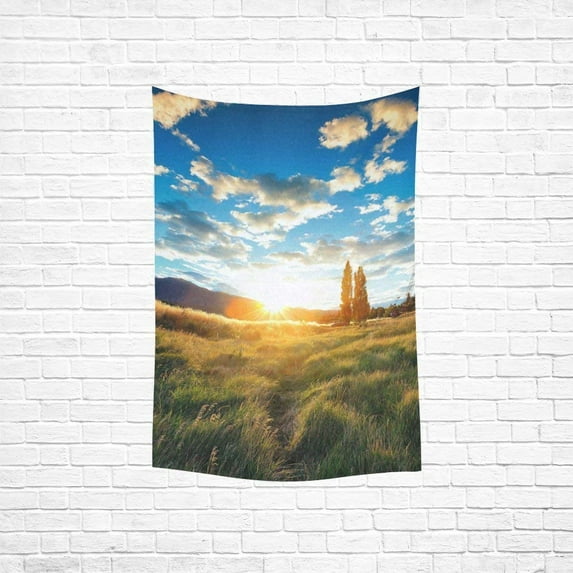 CADecor Grass Sunset Bedspread Dorm Decor Wall Hanging Tapestry 60x90 inches