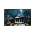 thumbnail image 1 of CADecor Halloween Yard Old House Door Mat Home Decor, Rainning Night Pumpkin Indoor Outdoor Entrance Doormat 23.6x15.7 Inches, 1 of 2