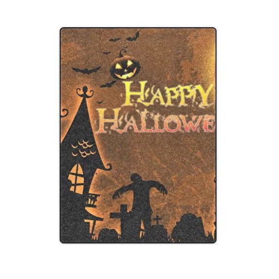 CADecor Halloween Zombie Castle Blankets Throws Blanket Indoor Outdoor Blanket Fleece Blankets 58x80 inches