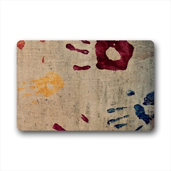CADecor Hand Doormat Indoor Outdoor Floor Rug 30x18 inches