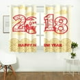 thumbnail image 1 of CADecor Happy Chinese New Year 2018 Year of the Dog Window Treatment Panel Curtains Window Curtain Kitchen Curtain,Two Piece 26x39 Inces, 1 of 4