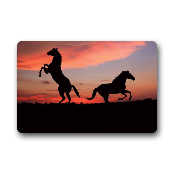 CADecor Horse Doormat Indoor Outdoor Floor Rug 30x18 inches