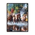thumbnail image 1 of CADecor Horse Fleece Blanket Throw Blanket 58x80 inches, 1 of 1