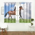 thumbnail image 1 of CADecor Horse Pattern Print Window Treatment Panel Curtains Window Curtain Kitchen Curtain,Two Piece 26x39 Inches, 1 of 4