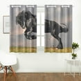 thumbnail image 1 of CADecor Horse Pattern Print Window Treatment Panel Curtains Window Curtain Kitchen Curtain,Two Piece 26x39 Inches, 1 of 4