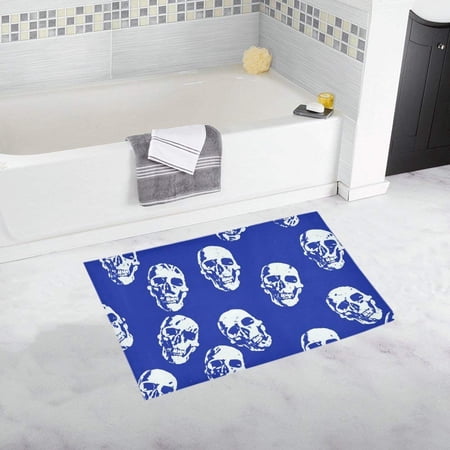 CADecor Hot Skulls,white Non-Slip Bath Rug Bath Mat Rug Doormat 30x18 inches