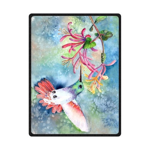 CADecor Hummingbird Fleece Blanket Throw Blanket 58x80 inches