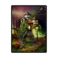 thumbnail image 1 of CADecor In Night Castle Flower Light Fleece Blanket Throws 58x80 inches, 1 of 3