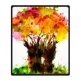 thumbnail image 1 of CADecor Ink Blanket Fleece Throw Blanket for Sofa or Bed 58x80 inches, 1 of 3