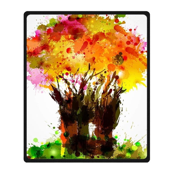 CADecor Ink Blanket Fleece Throw Blanket for Sofa or Bed 58x80 inches