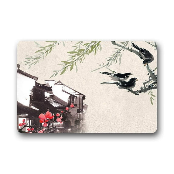 CADecor Ink Painting Doormat Indoor Outdoor Floor Rug 30x18 inches