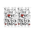 thumbnail image 1 of CADecor Inspirational Quote Window Kitchen Curtain, Love Quote Window Treatment Panel Curtains,26x39 inches,Set of 2, 1 of 3