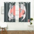 thumbnail image 1 of CADecor Japanese Koi Fish Window Treatment Panel Curtains Window Curtain Kitchen Curtain,Two Piece 26x39 Inches, 1 of 4