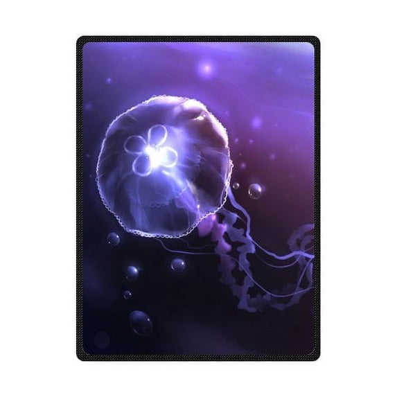 CADecor Jellyfish Fleece Blanket Throw Blanket 58x80 inches