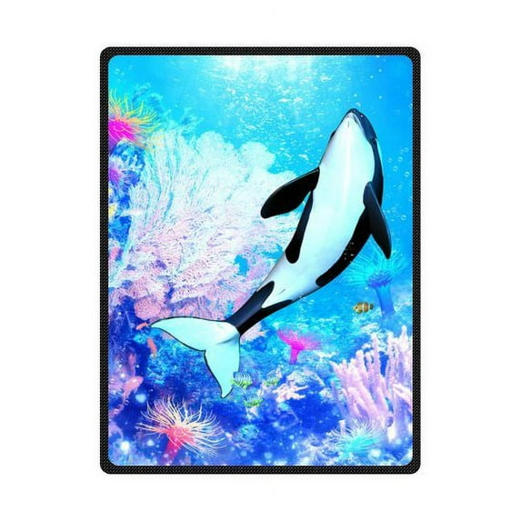 CADecor Killer Whale Fleece Blanket Throw Blanket 58x80 inches