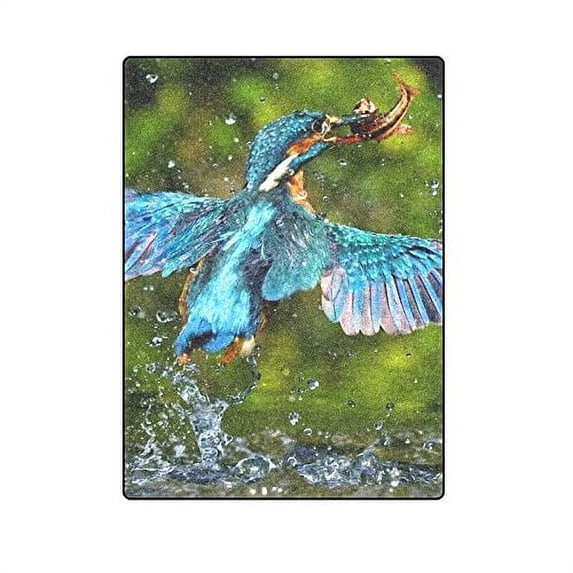 CADecor Kingfisher Fishing Blankets Throws Blanket Indoor Outdoor Blanket Fleece Blankets 58x80 inches