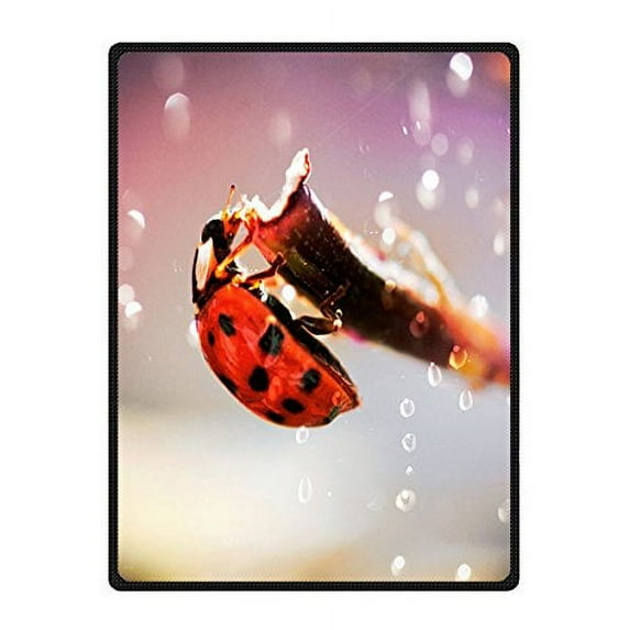 CADecor Ladybug Blanket Fleece Throw Blanket for Sofa or Bed 58x80 inches