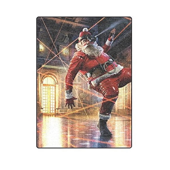 CADecor Laser Santa Blankets Throws Blanket Indoor Outdoor Blanket Fleece Blankets 58x80 inches