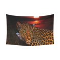 thumbnail image 1 of CADecor Leopard Sunset Wall Tapestry Wall Hanging Wall Art Home Decor 60x90 inches, 1 of 2
