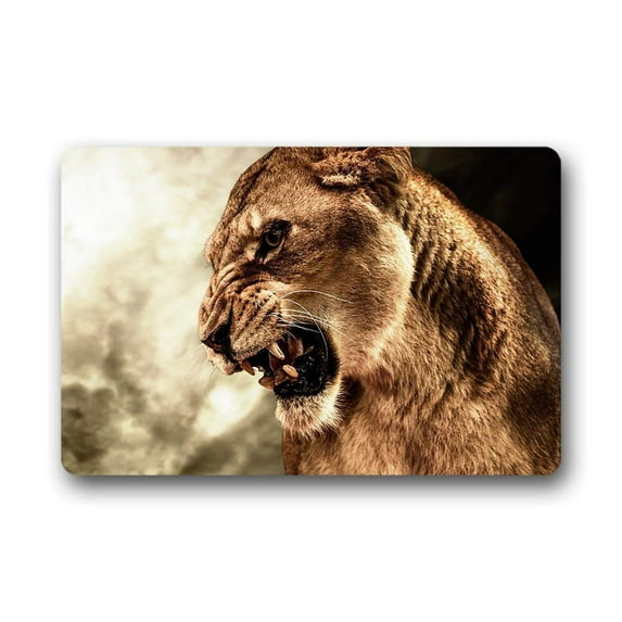 CADecor Lion Doormat Indoor Outdoor Floor Rug 23.6x15.7 inches