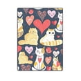 thumbnail image 1 of CADecor Lovers Cats And Hearts Throw Blanket Bed Sofa Blanket 58x80 inches, 1 of 3