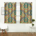 thumbnail image 1 of CADecor Mandala Window Treatment Panel Curtains Window Curtain Kitchen Curtain,Two Piece 26x39 Inches, 1 of 4