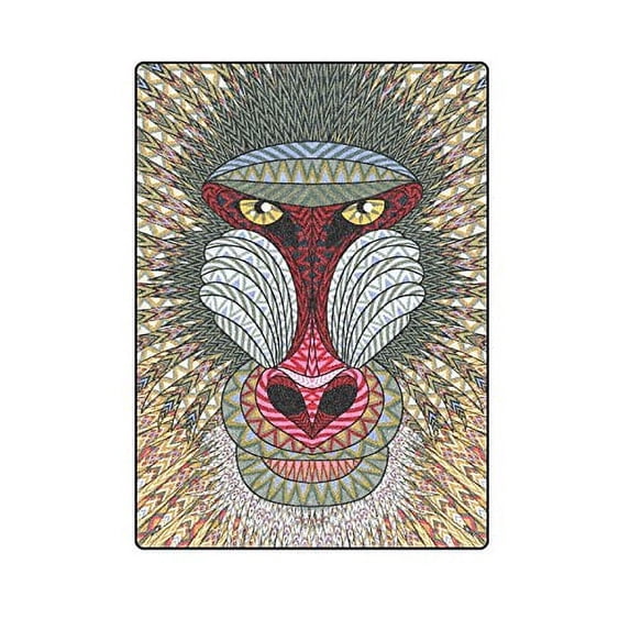 CADecor Mandrill Monkey Couch Sofa or Bed Fleece Blanket Throw 58x80 inches