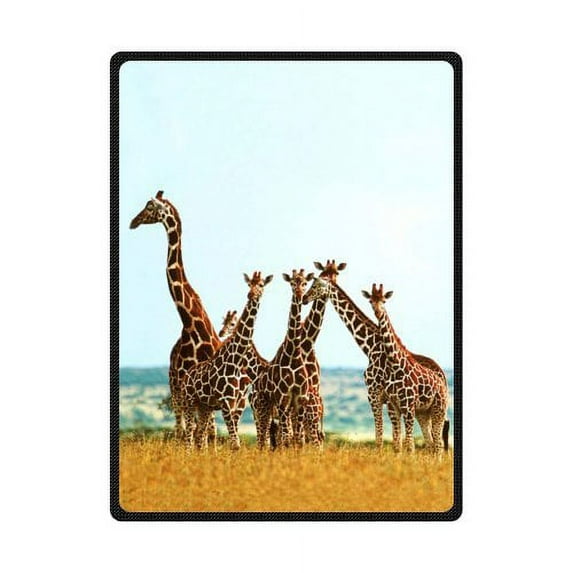 CADecor Many Giraffe Fleece Blanket Throws 58x80 inches