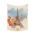 thumbnail image 1 of CADecor Maple Leaf And Eiffel Tower Wall Hanging Tapestry 60x80 Inch Home Decor, 1 of 2