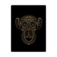 thumbnail image 1 of CADecor Monkey Colorful Painted Fleece Blanket Throws 58x80 inches, 1 of 3