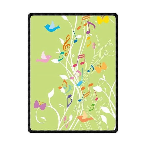 CADecor Music Note Art Fleece Blanket Throw Blanket 58x80 inches