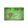 thumbnail image 1 of CADecor Nature Inspirational Quote Door Mat Home Decor, All You Need Is Love Indoor Outdoor Entrance Doormat 23.6x15.7 Inches, 1 of 2