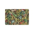 thumbnail image 1 of CADecor New Year Cute Doodles Door Mat Home Decor, Holiday gifts Indoor Outdoor Entrance Doormat 23.6x15.7 Inches, 1 of 2