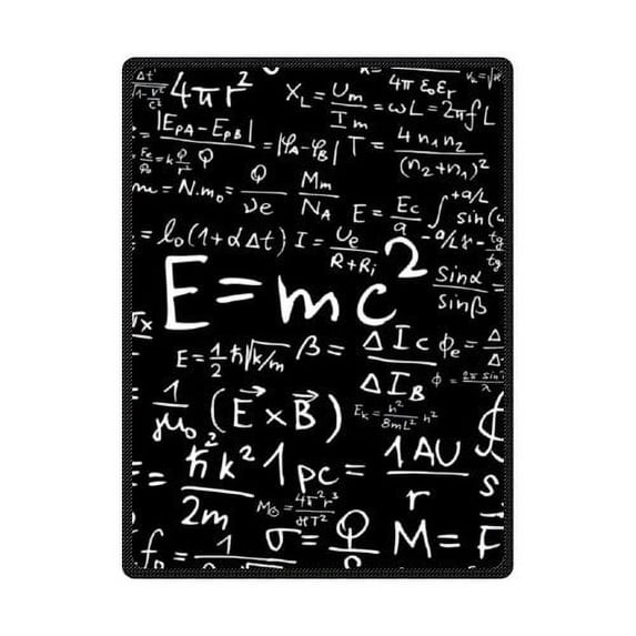 CADecor Number Composition Formula Fleece Blanket Throws 58x80 inches