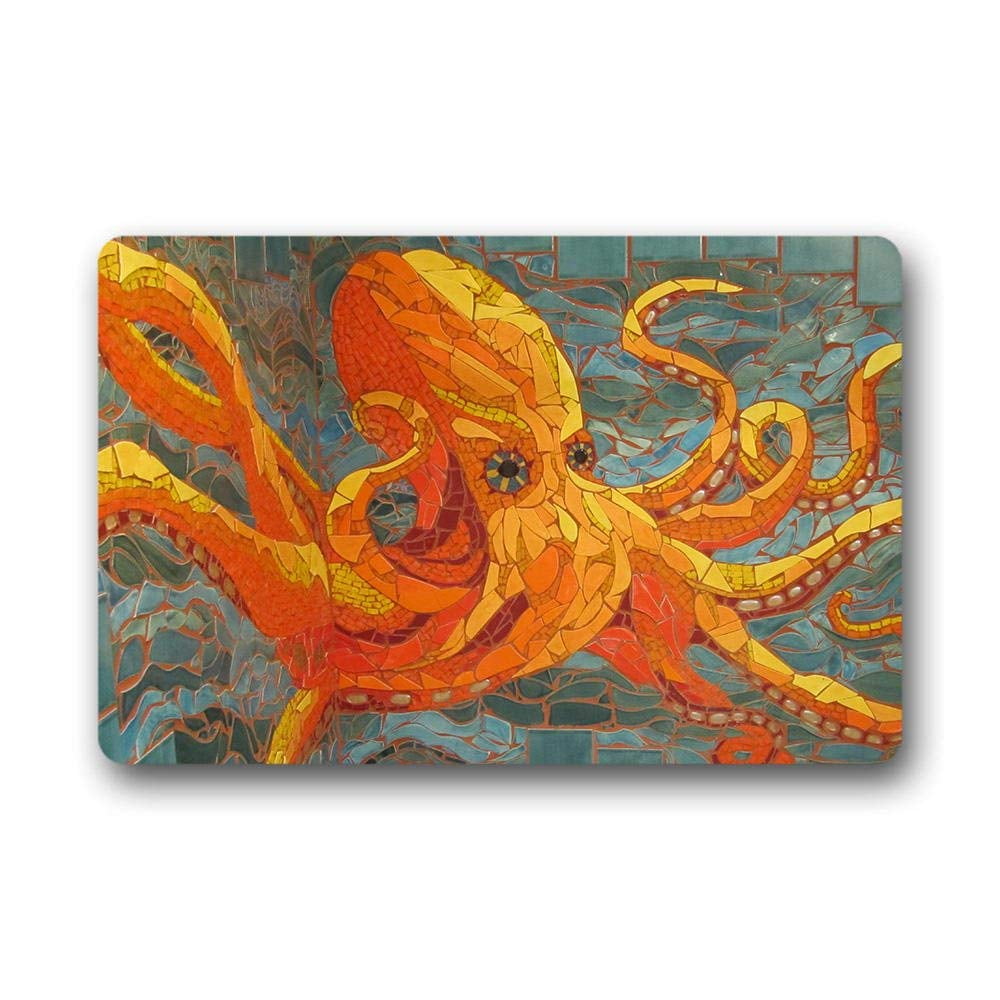 CADecor Octopus Doormat Indoor Outdoor Floor Rug 23.6x15.7 inches ...